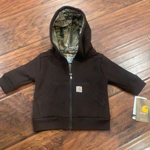 Carhartt 3m Mustang Brown Camo-Lined Sweatshirt